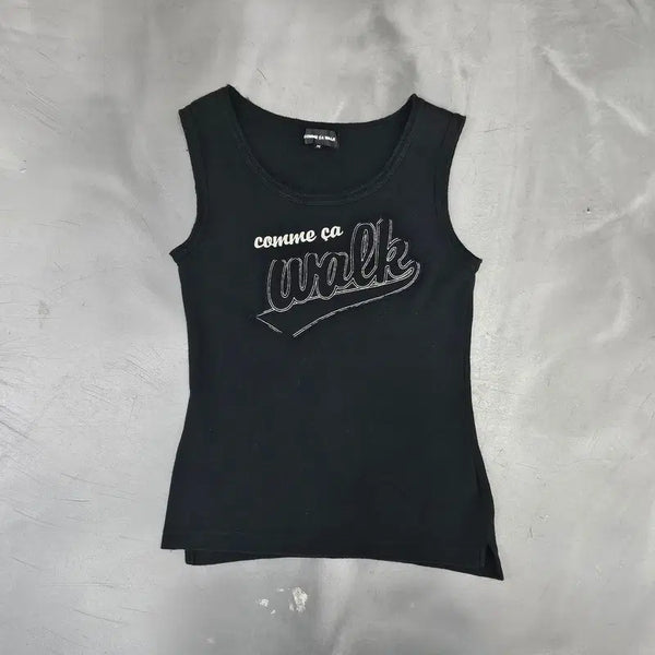 [BUNJANG] Comme Ça ISM Logo Sleeveless Top / 꼼사이즘 로고 슬리브리스 y19332