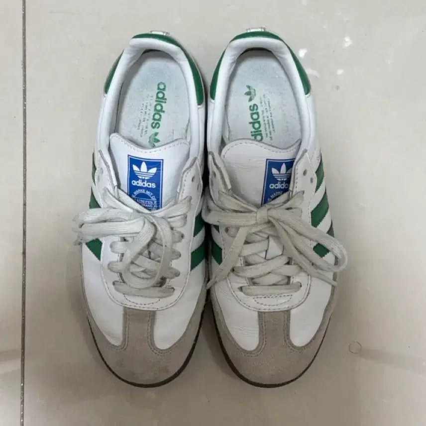 [BUNJANG] Adidas Samba White Green / 아디다스 삼바 화이트 그린 230
