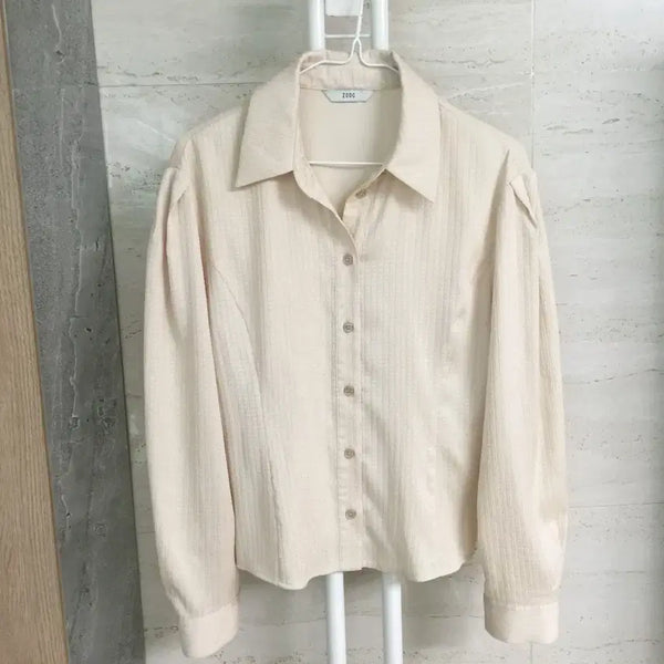 [BUNJANG] ZOCC Shirring Blouse Beige / ZOCC 주크 셔링 블라우스 55