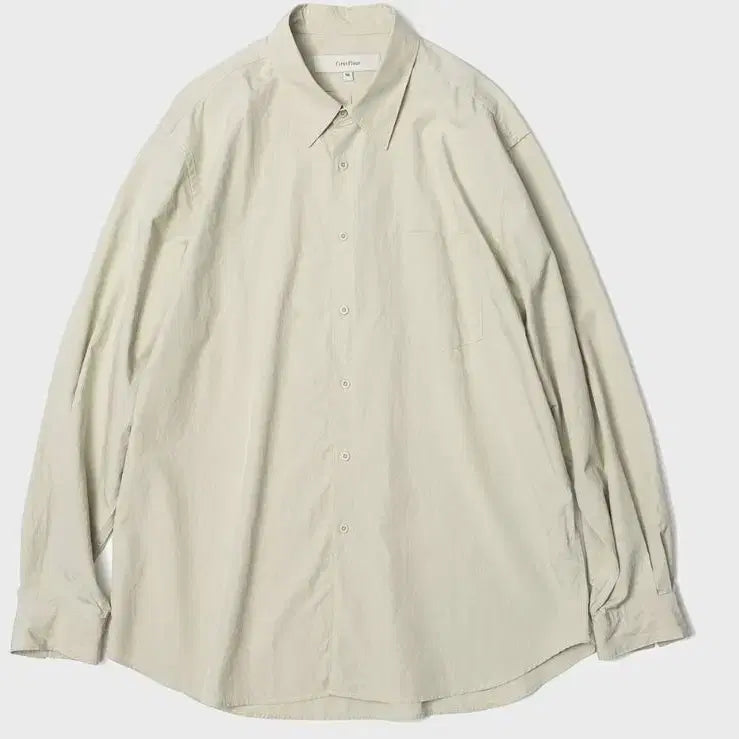 [BUNJANG] 1st Floor Drape Shirt Soft Moss 48 / 퍼스트플로어(파프터) 드레이프 셔츠 소프트모스 48 새상품