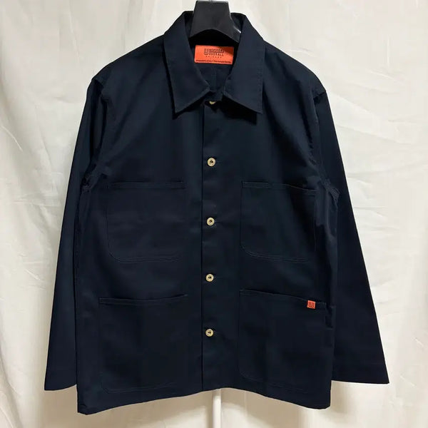 [BUNJANG] Universal Overall 4-Pocket Coverall Work Jacket Navy L / 유니버설 오버롤 커버올 워크 자켓 / 네이비, L