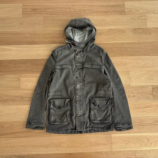 [BUNJANG] Patrizia Pepe Washed Hooded Jacket Size 48 / 파트리지아 페페 워싱 후드 자켓 48