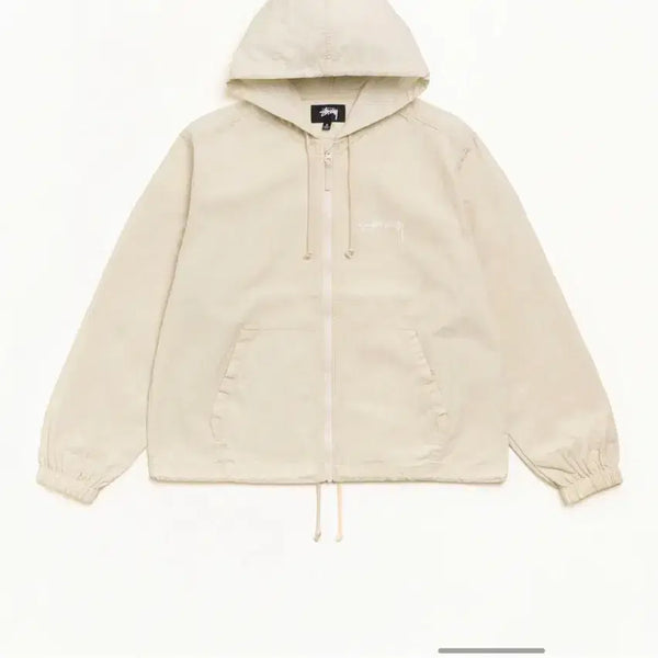 [BUNJANG] Stüssy Waxed Cotton Beach Shell Jacket Stone / 스투시 왁스드 코튼 비치 셸 재킷 스톤 컬러