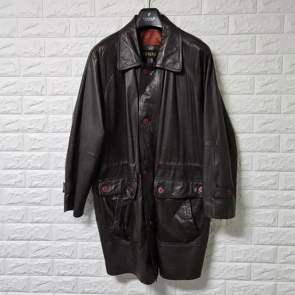 [BUNJANG] LEVANT Leather Coat Jacket XL / LEVANT 가죽 코트 자켓 판매합니다