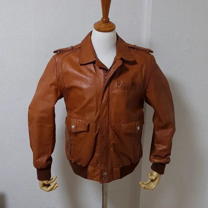 [BUNJANG] Vintage Leather Jumper / jon 복고풍 가죽점퍼 희귀탭