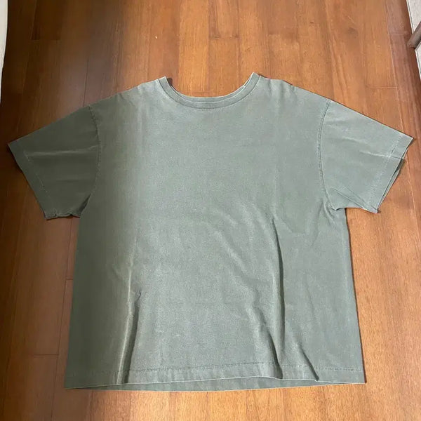 [BUNJANG] The Raw Cos Washed Green T-Shirt / [1] 더뤡코즈 블랭크 티셔츠 워시드 그린