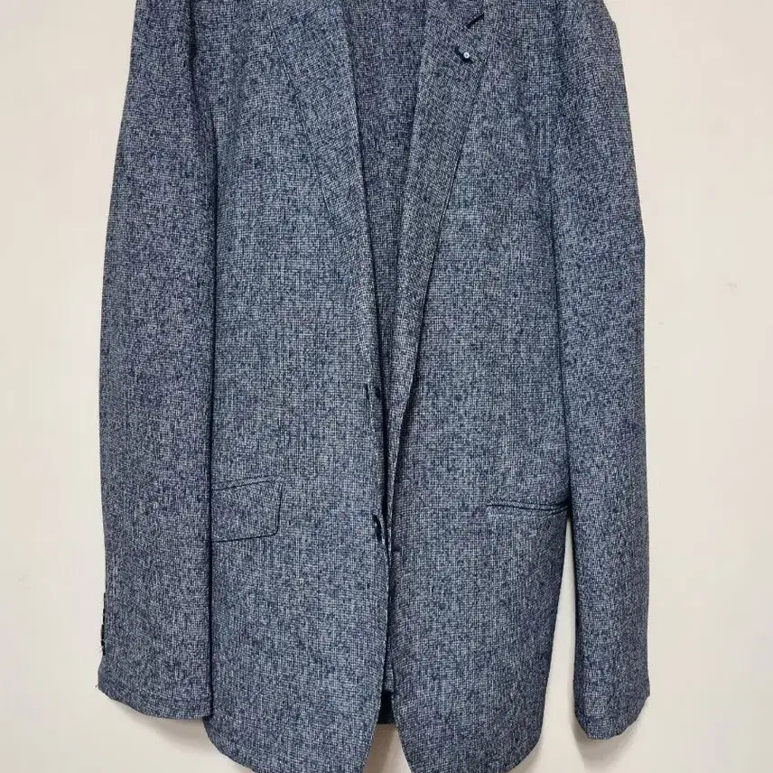 [BUNJANG] Men's Suit Set Blue Melange Texture Size 110/35 / 정장 세트 블루 멜란지 텍스처110/35