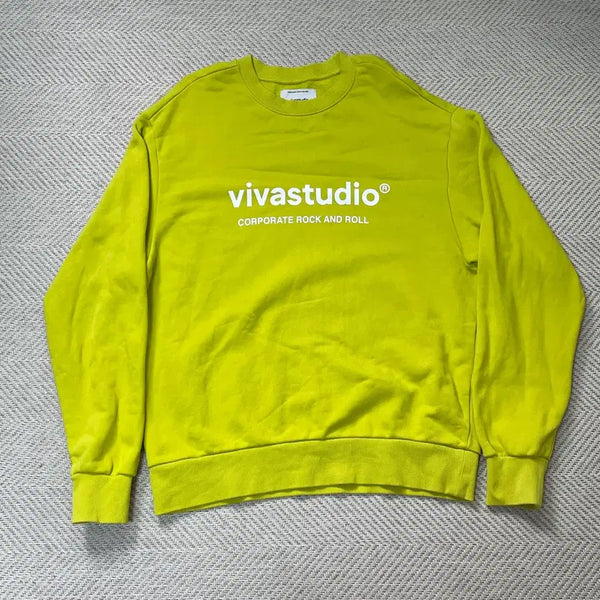 [BUNJANG] Vivastudio Lime Sweatshirt / (L) 비바스튜디오 라임색 맨투맨