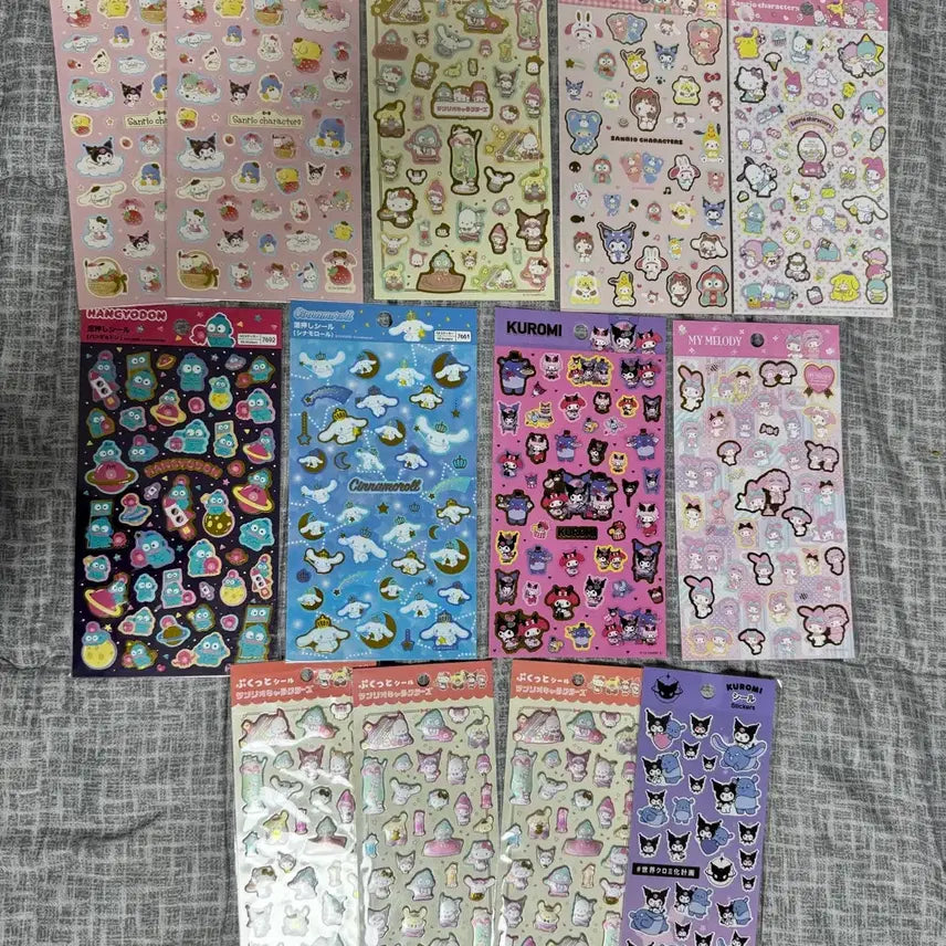 [BUNJANG] Sanrio Sticker Set Bundle (13 Pieces) / 일본정품] 산리오 스티커 세트 일괄로 판매합니다.