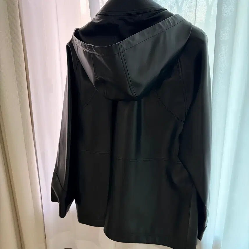 [BUNJANG] Ethos Detachable Hood Vegan Leather Jacket / 에토스 후드 레더 자켓 (후드 탈부착 가능)