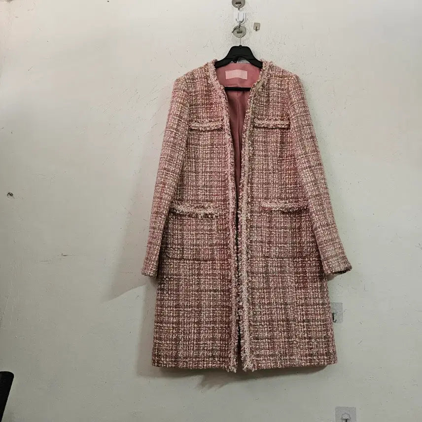 [BUNJANG] Pink Tweed Coat / 숲.핑크 트위드 코트