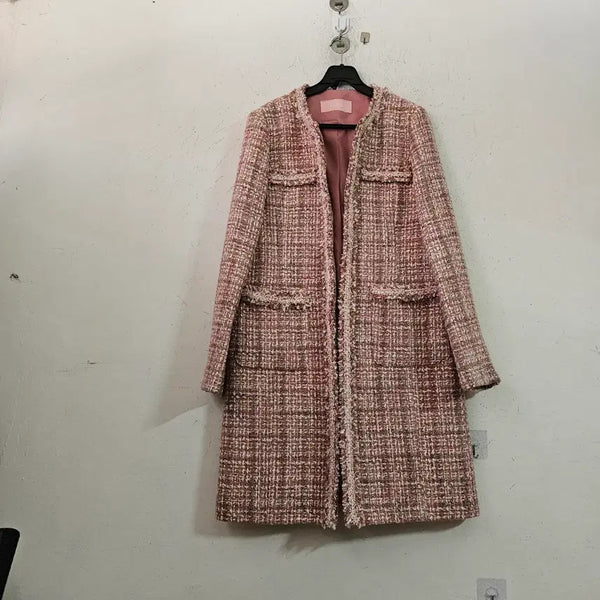 [BUNJANG] Pink Tweed Coat / 숲.핑크 트위드 코트