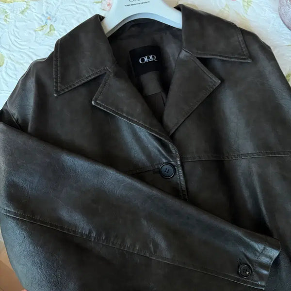 [BUNJANG] Orr Leather Coat / 오르 orr 레더 코트