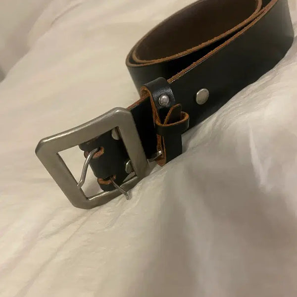 [BUNJANG] Aging CCC Garrison Black Cowhide Belt / 에이징CCC 개리슨 블랙 소가죽 벨트(34)