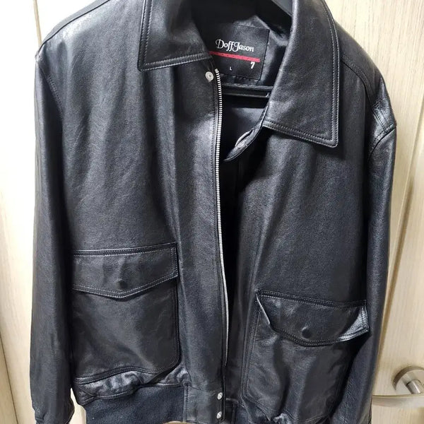 [BUNJANG] Dope Jason Premium A-2 Leather Jacket Black L / 도프제이슨 프리미엄 a-2 레더 자켓 L 블랙 팝니다