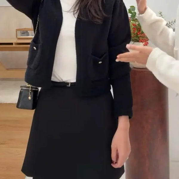 [BUNJANG] COCO Boucle Knit Cardigan Black / [새상품/택o]시에 코코 부클레 니트 가디건 블랙