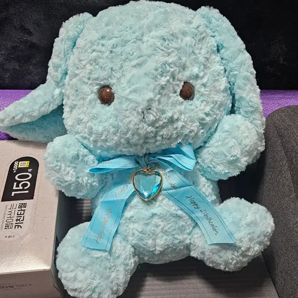 [BUNJANG] March Birthstone Aqua Blue Rabbit Plush (Medium-Large) / 3월탄생석 아쿠아 블루 토끼 중대형 인형