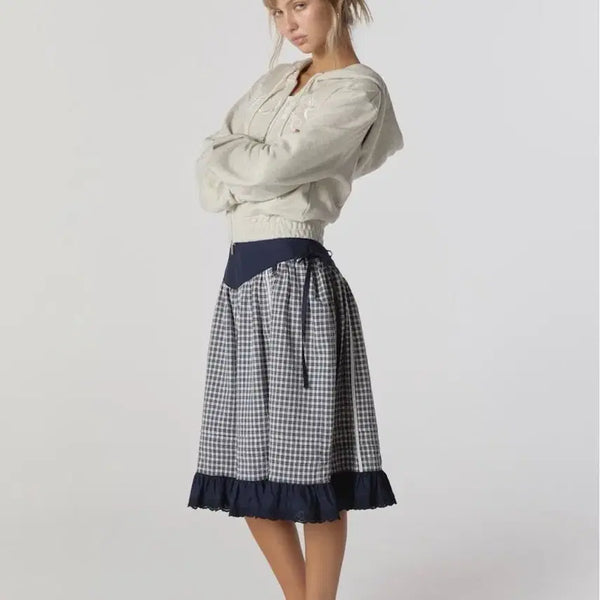[BUNJANG] Glony Ruffle Skirt Cottage Blue / 글로니 러플 스커트 코티지 블루