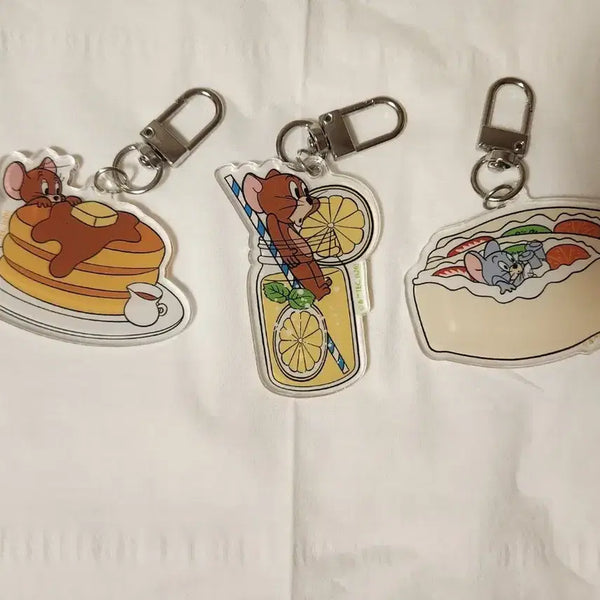 [BUNJANG] Daiso Tom and Jerry Acrylic Keychain Bundle Set / 다이소 톰과제리 아크릴 키링 3개 일괄