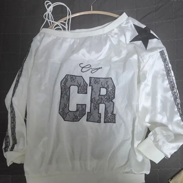 [BUNJANG] Y2K One-Shoulder Sweatshirt / 갸루 빈티지 y2k 원숄더 맨투맨