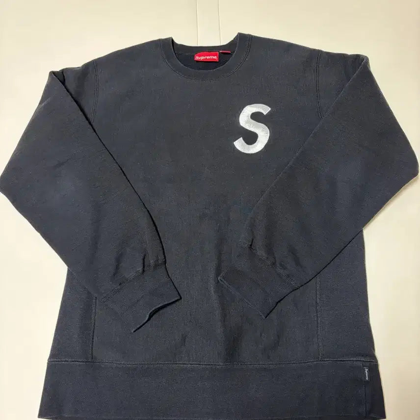 [BUNJANG] Supreme S Logo Sweatshirt Black L / 슈프림 S 로고 맨투맨 블랙 L