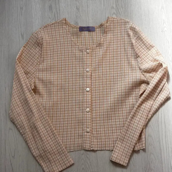 [BUNJANG] Modestmood Check Pattern Blouse / 모데스트무드 블라우스