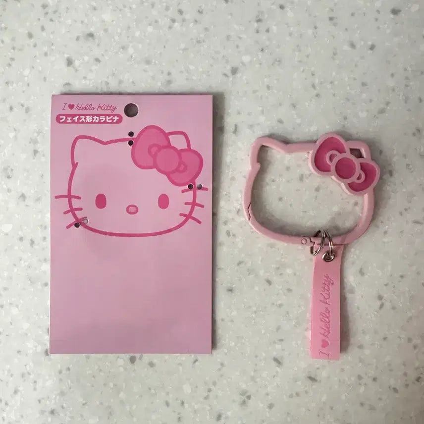 [BUNJANG] Hello Kitty Face Carabiner Pink / 헬로키티 얼굴 모양 카라비너 핑크