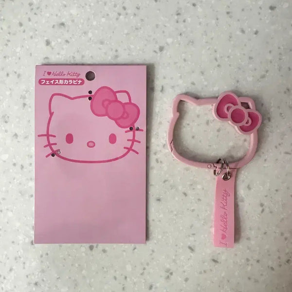 [BUNJANG] Hello Kitty Face Carabiner Pink / 헬로키티 얼굴 모양 카라비너 핑크