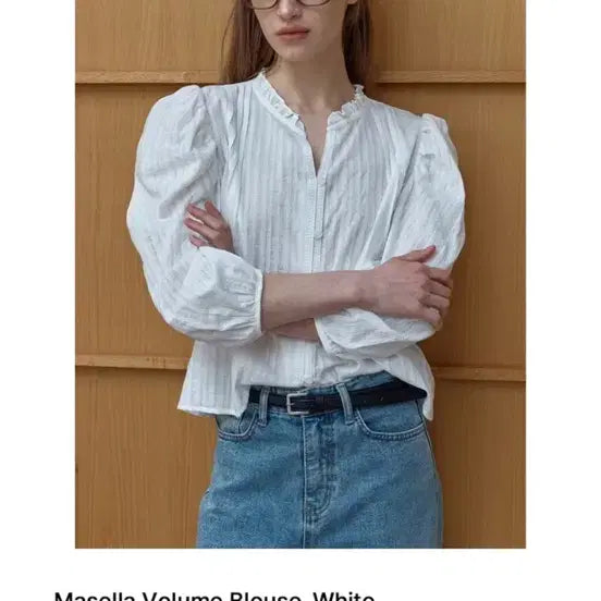 [BUNJANG] Obob Masella Volume Blouse - White / 오브오브 Masella Volume Blouse_White