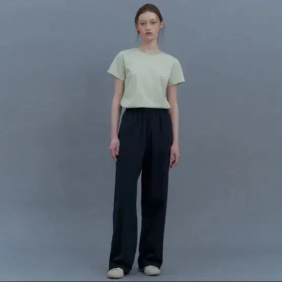 [BUNJANG] URAGO Comfort String Pants Navy Size S (Long Ver.) / 유라고Comfort string pants