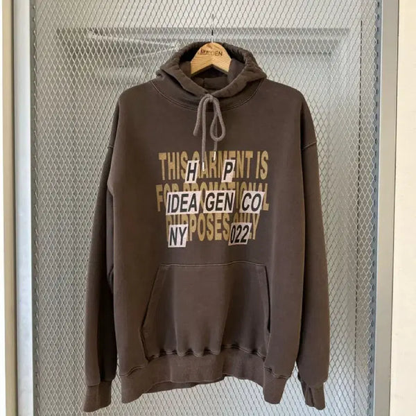 [BUNJANG] Brown Hooded Sweatshirt MAIDEN / 브라운 후드티 MAIDEN