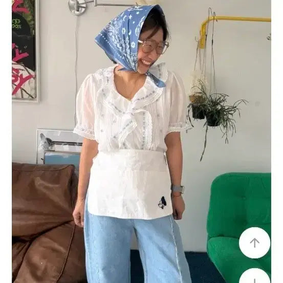 [BUNJANG] Frill Detail Blouse / 블라우스