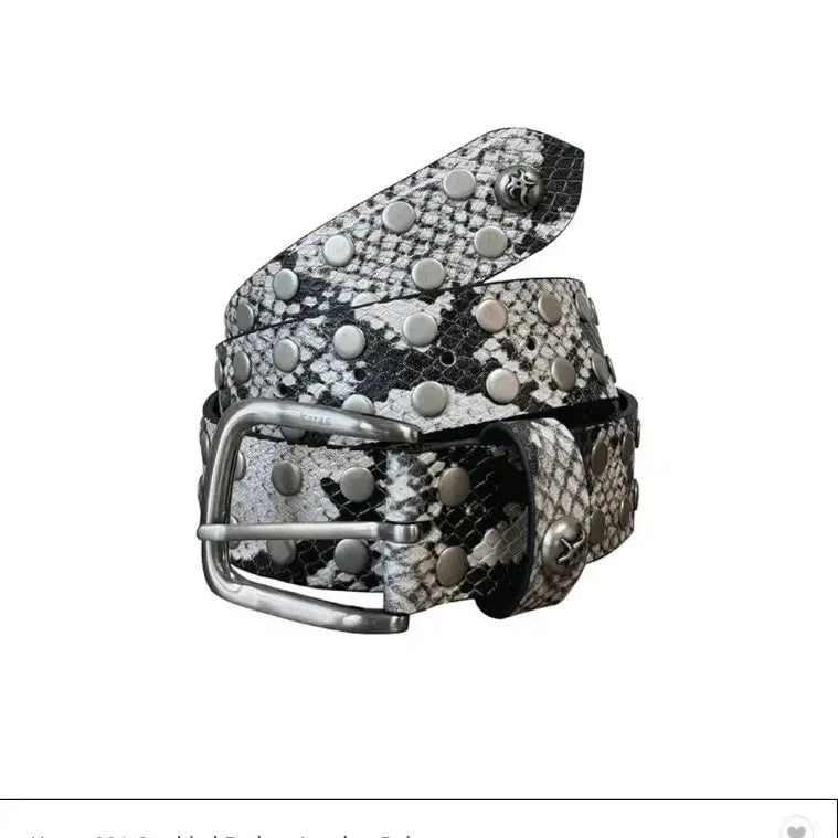 [BUNJANG] Aoiro Karasu Python Leather Belt OS / 아오이로 카라스 파이톤 레더 벨트 os