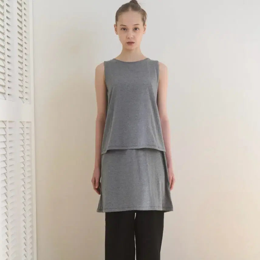 [BUNJANG] Pesto Layered Midi Dress Dark Moon / 페스토 레이어드 미디 드레스 다크문 pesto 원피스