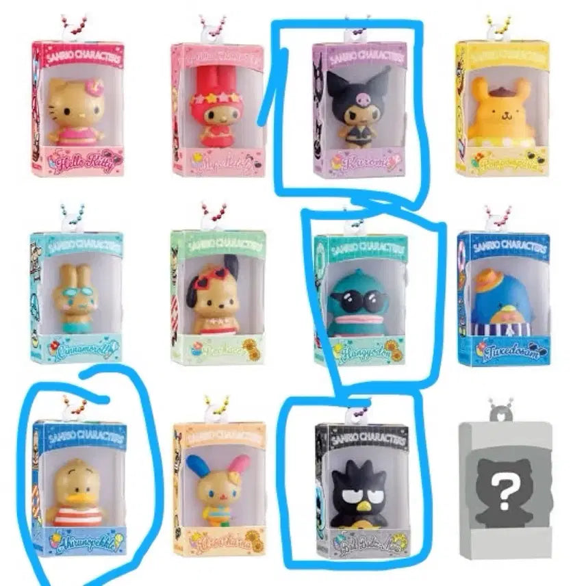 [BUNJANG] Sanrio Tanning Choco Box Figures Bundle Set / 확인 차 개봉) 산리오 태닝 초코박스 피규어 일괄 판매