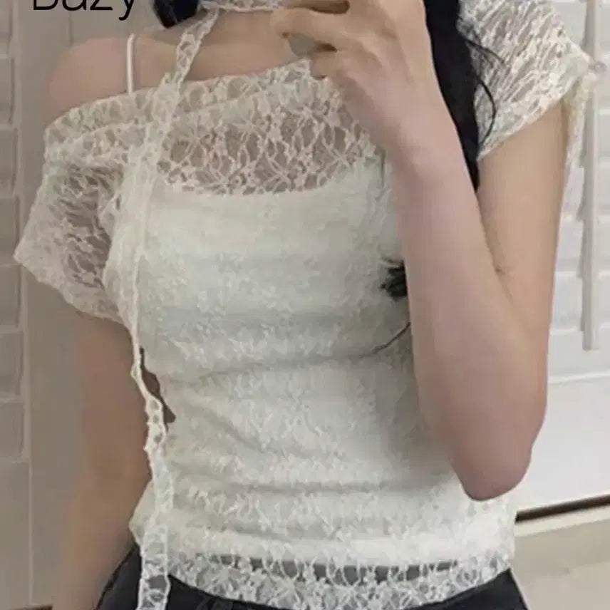 [BUNJANG] Shein Lace Blouse - Autumn Collection / 쉬인 상의 시즈니룩 에이블리 무신사 옷 가을