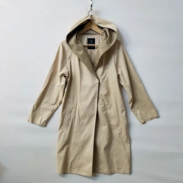 [BUNJANG] W CLOSET Beige Hooded Coat / W CLOSET 후드 코트 베이지