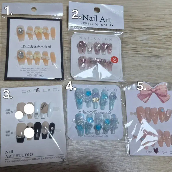 [BUNJANG] Handmade Nail Tips - Size S / 핸드메이드 수제 네일팁 정리 처분  S사이즈 개당 4천원