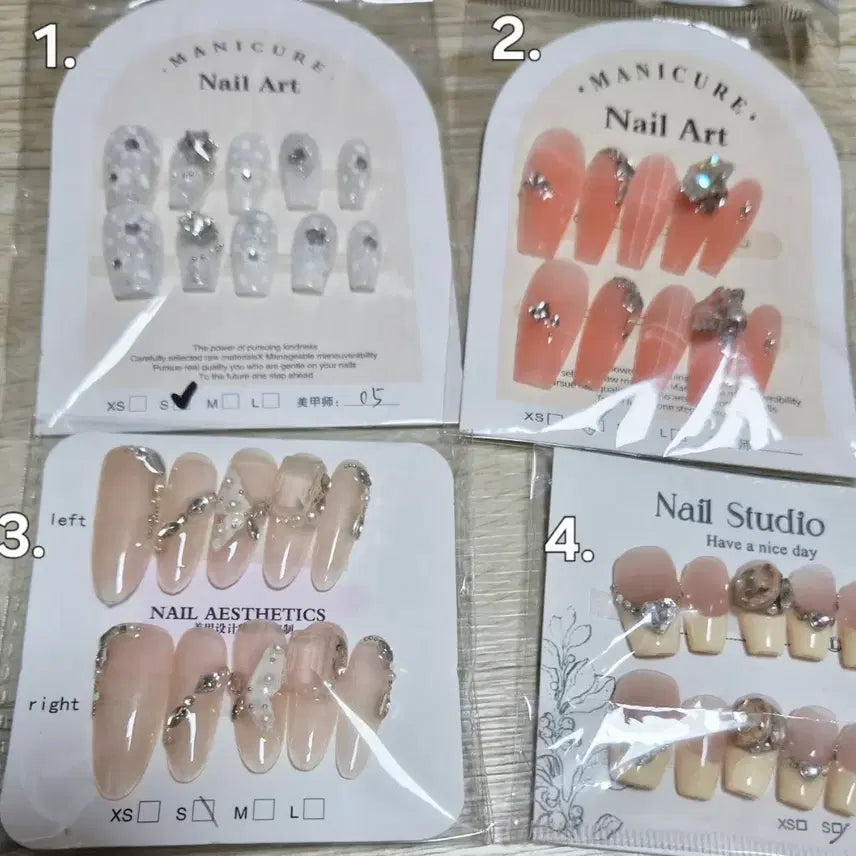 [BUNJANG] Handmade Nail Tips (Size S) / 핸드메이드 수제네일팁 S사이즈 네일팁처분 개당가격