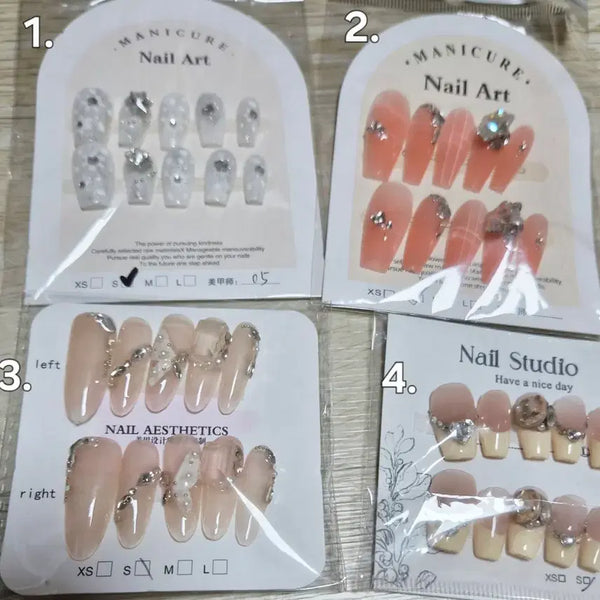 [BUNJANG] Handmade Nail Tips (Size S) / 핸드메이드 수제네일팁 S사이즈 네일팁처분 개당가격