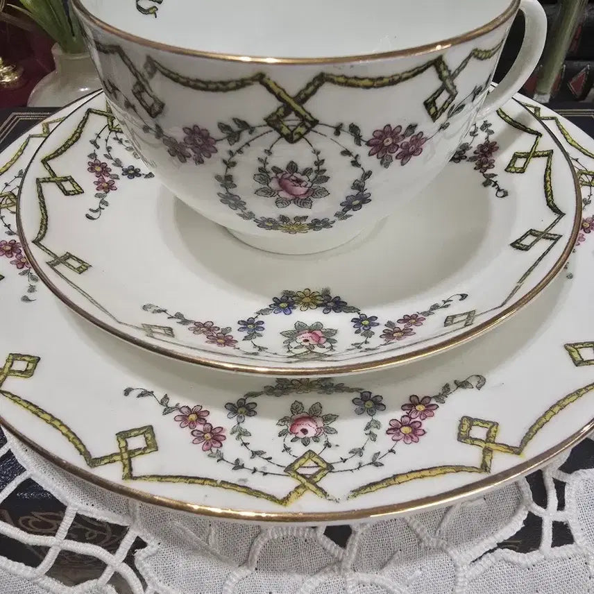 [BUNJANG] Antique Hammersley Trio Teacup Set / 앤틱 빈티지 해머슬리 트리오