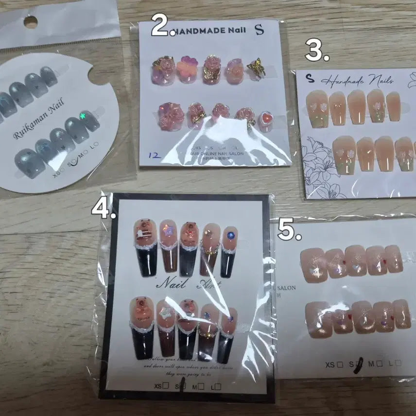 [BUNJANG] Handmade Nail Tips Size S / 핸드메이드 수제네일팁 S사이즈 네일팁처분 개당가격