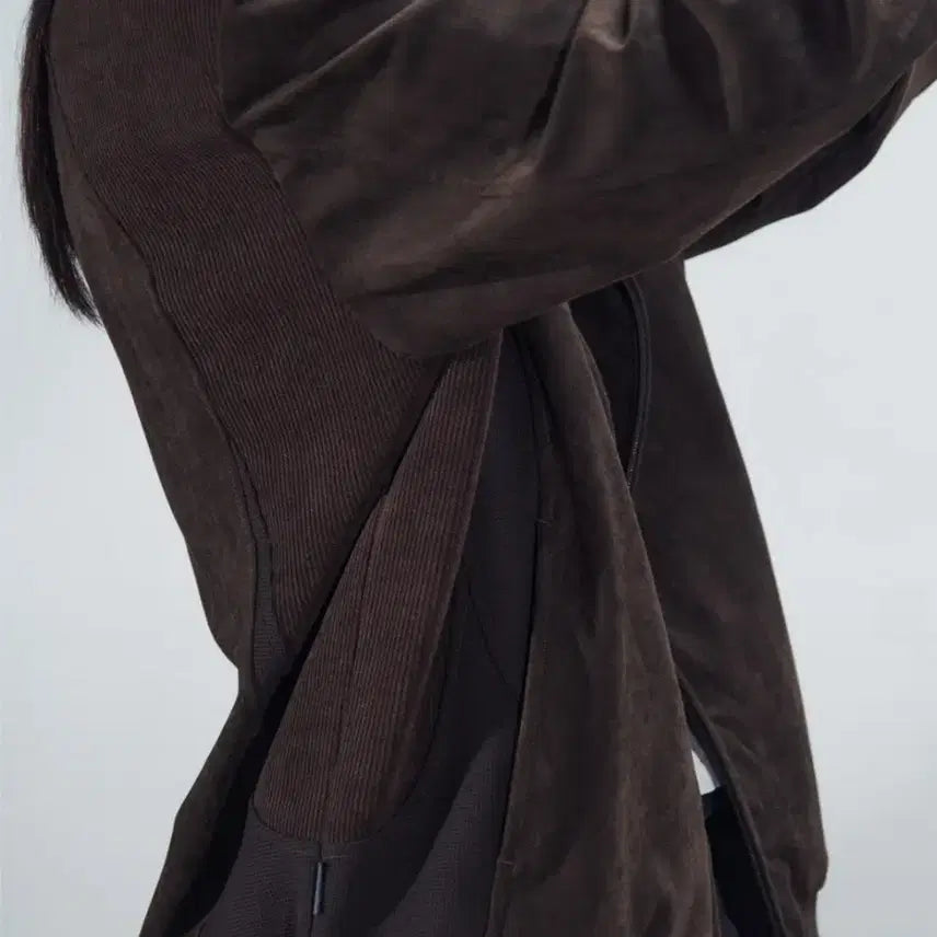 [BUNJANG] NOD LABS DEV:7 Suede Mix Jacket Brown S / 노드랩스 DEV:7 스웨이드 믹스 자켓 브라운 S