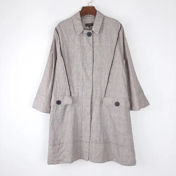 [BUNJANG] Adolfo Dominguez Linen Box Fit Long Jacket S / 아돌포 도밍게즈 박스핏 린넨100%  롱자켓 S