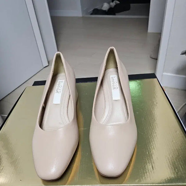 [BUNJANG] NUOVO Beige Square Toe Heel 230mm / NUOVO 베이지 스퀘어토 힐 230mm 상태최상