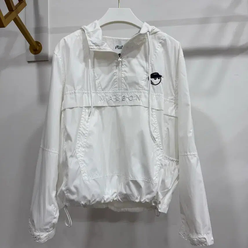 [BUNJANG] Malbon Golf Windbreaker White / 말본 골프 바람막이 화이트
