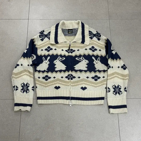 [BUNJANG] Compagno 2-Way Knit Zip-Up (M) / [M]꼼파뇨 2way 니트집업