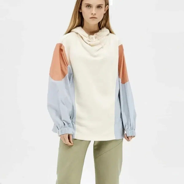 [BUNJANG] SYSTEM Texture Block String Hoodie T-Shirt (One Size) / 시스템(SYSTEM) 텍스쳐 블록 스트링 후드 티셔츠 프리사이즈