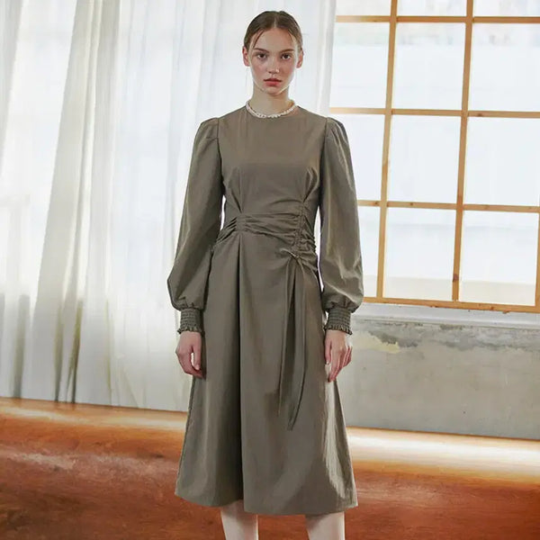 [BUNJANG] ATMON Pintuck String Smock Dress / 에트몽(ATMON) 핀턱 스트링 스모크 원피스 55