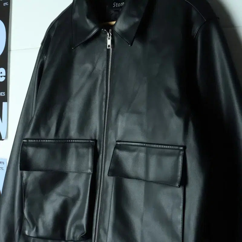 [BUNJANG] Raffstore Zip-Up Windbreaker Jumper Jacket Buffing Leather H39557 / (M-L) 라퍼지스토어 집업 바람막이 점퍼자켓 버핑레더-H39557